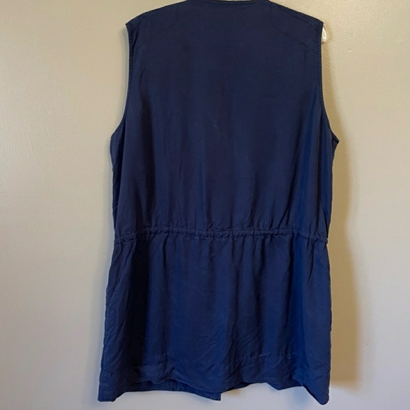 Lauren Ralph Lauren, navy oversized twill pocket cargo vest, XL, NWOT - Picture 3 of 11
